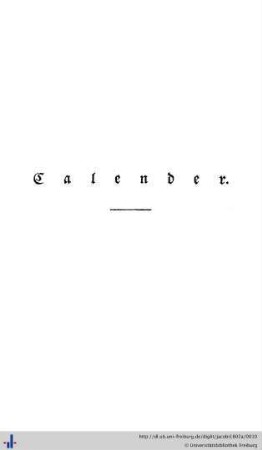 Calender.