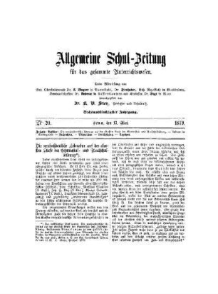 Die neuhochdeutsche Literatur auf der obersten Stufe der Gymnasial - und Reaschulbildung