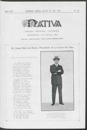 8.1931=Nr. 91: Nativa, 8.1931=Nr. 91