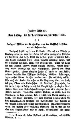 Zweiter Abschnitt. Vom Anfange der Kirchenreform bis zum Jahre 1539.