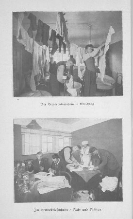 Im Erwerbslosenheim / Näh- und Plättag