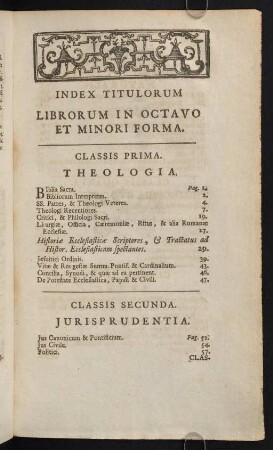7r-9v, Index Titulorum Librorum in Octavo et Minori Forma