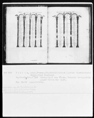 Evangeliar Kaiser Lothars — ---, Folio 9versoKanontafel
