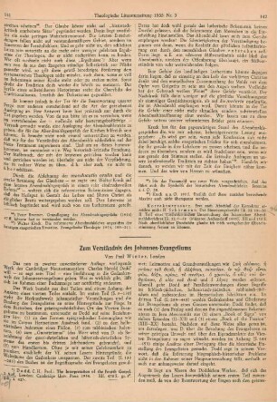 141-150 Zum Verständnis des Johannes-Evangeliums
