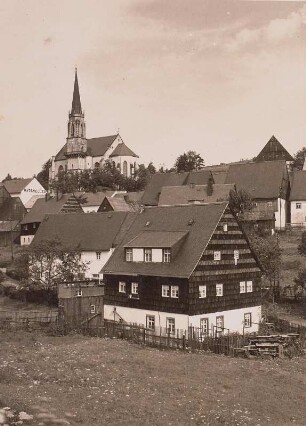 Altenberg, Stadt : Altenberg. Blick auf die Kirche
