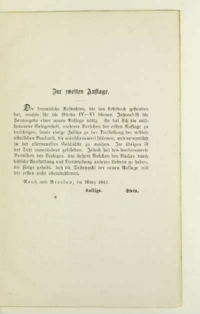 Zur zweiten Auflage