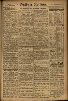 Zweite Ausgabe vom Samstag, den 26. Januar 1924.