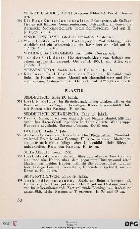 Plastik (Nr. 334-361)