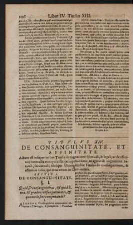 Titulus XIV. De Consanguinitate, Et Affinitate