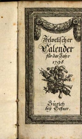 Helvetischer Calender. 1798
