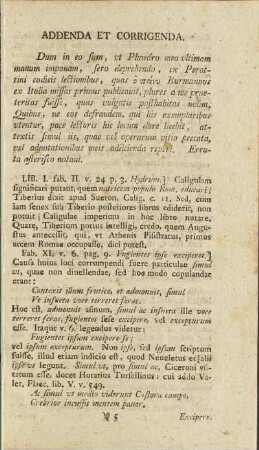 Addenda Et Corrigenda