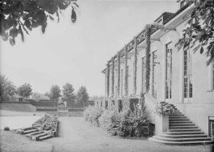 Dresden. Studentenhaus Mommsenstraße, Südseite mit Garten