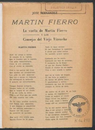 La vuelta de Martín Fierro y los consejos del viejo Vizcacha