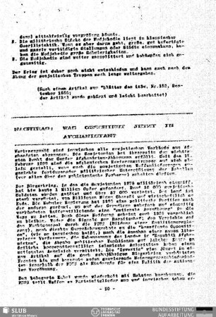 Nachtrag: Was geschieht jetzt in Afghanistan?