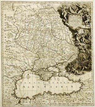 WHK 20 Russisch-Türkischer Krieg: Plan der Kriegsschauplätze zwischen Russland und dem Osmanischen Reich, 1736