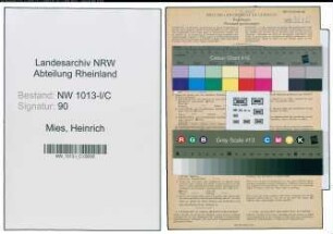 Entnazifizierung Heinrich Mies , geb. 14.12.1897 (Kaufmann)