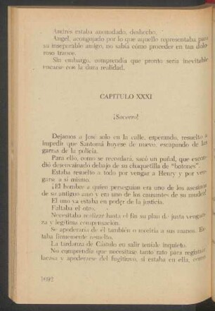 Capítulo XXXI - ¡Socorro!