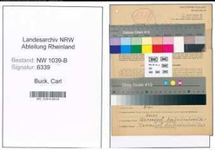 Entnazifizierung Carl Buck , geb. 07.04.1907 (Rohrmeister)