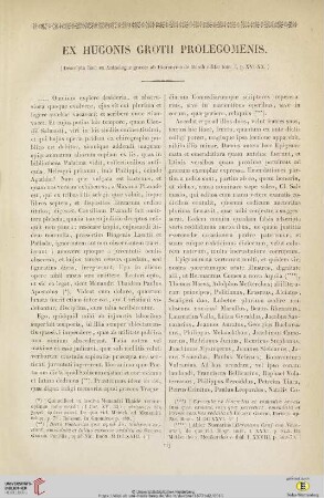 Ex Hugonis Grotii prolegomenis