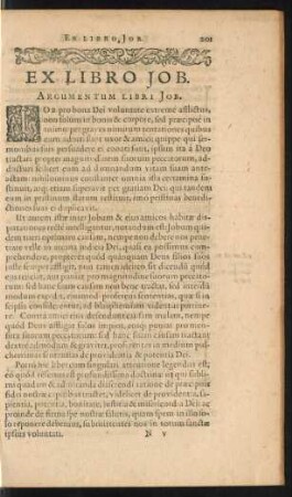 Ex Libro Iob.