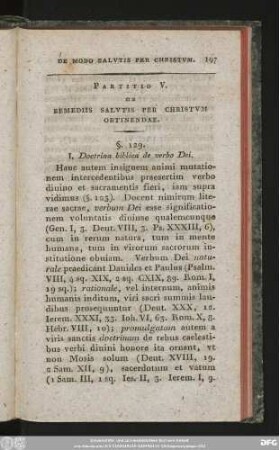 Partitio V. De Remediis Salutis Per Christum Obtinendae.