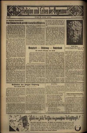 Zweite Ausgabe vom Sonntag, den 15. November 1936.