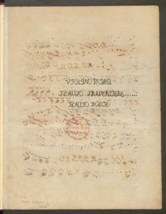 Violino primo | Flauto traversiere | Flauto dolce