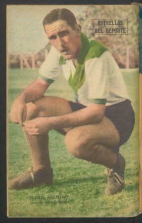 Eliseo Mouriño, centrehalf del Club Banfield - [Fotografía]