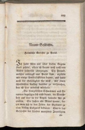 Neunte Geschichte - Zehnte Geschichte