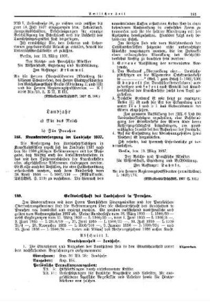 Krankenversorgung im Landjahr 1937 : [Landjahr] ; [Für Preußen] ; [Amtliche Erlasse] ; [Amtlicher Teil]