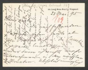 Briefkarte an Marie von Bülow : 23.05.1895