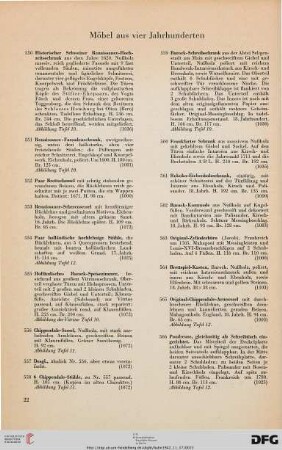 Möbel aus vier Jahrhunderten 8Nr. 550-594)