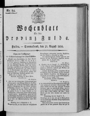 Nr. 34, Ausgabe vom 21. August 1830