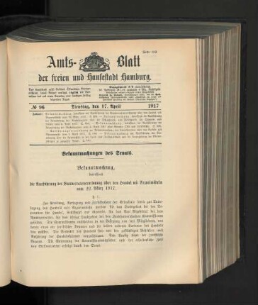 No. 96, 17. April 1917
