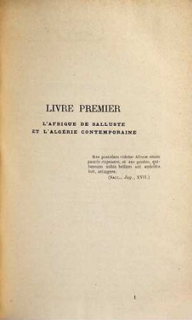 L' Algérie Romaine, 1