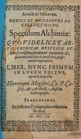 Speculum alchimiae