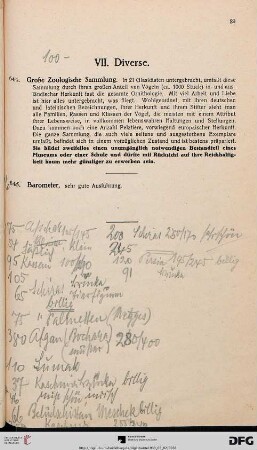 VII. Diverse (Nr. 644-645)