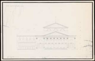 Nationaltheater, München: Fassadenansicht Max-Josephs-Platz 1:100