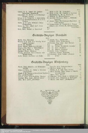 Geschäfts-Anzeiger Weißenberg