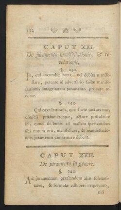 Caput XXI. De iuramento manifestationis, & revelationis