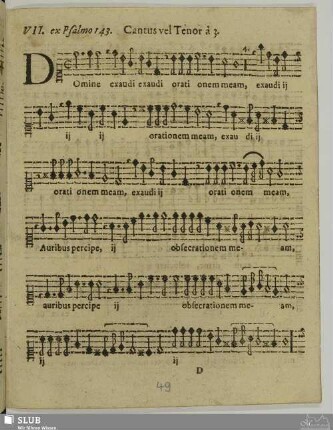 VII. Domine exaudi orationem meam auribus