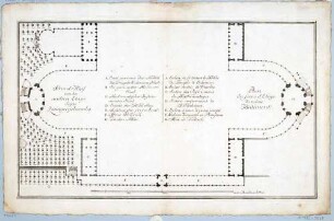 Grundriss der zweiten Etage des Zwingers in Dresden, aus Eilenburgs Entwurf der königlichen Naturalienkammer