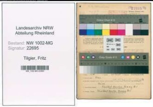 Entnazifizierung Fritz Tilgier , geb. 12.12.1907 (Fahrer)
