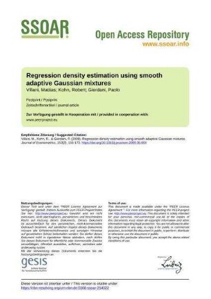 Regression density estimation using smooth adaptive Gaussian mixtures