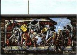 Gemälde von Peter Russell an der East Side Gallery