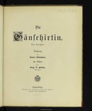 Die Gänsehirtin : ein Märchen