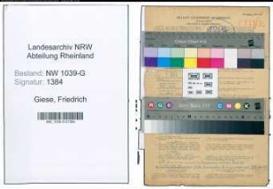 Entnazifizierung Friedrich Giese , geb. 15.06.1900 (Lehrer)
