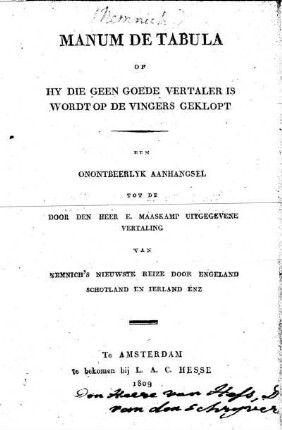 Manum de tabula