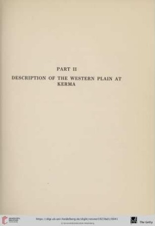 Part II: Description of the Western Plain at Kerma