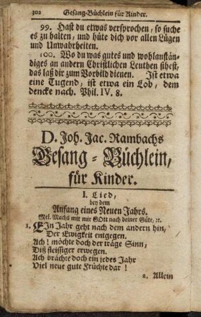 D. Joh. Jac. Rambachs Gesang-Büchlein, für Kinder.